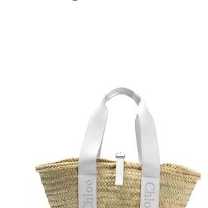 Chloe Bag Straw And White Leather Handles - 💯 Authentic